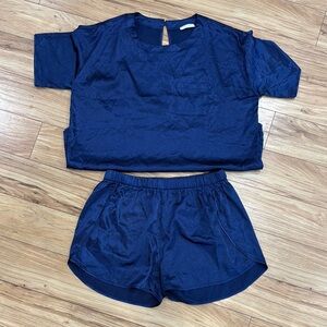 Navy Blue Two-Piece Set
